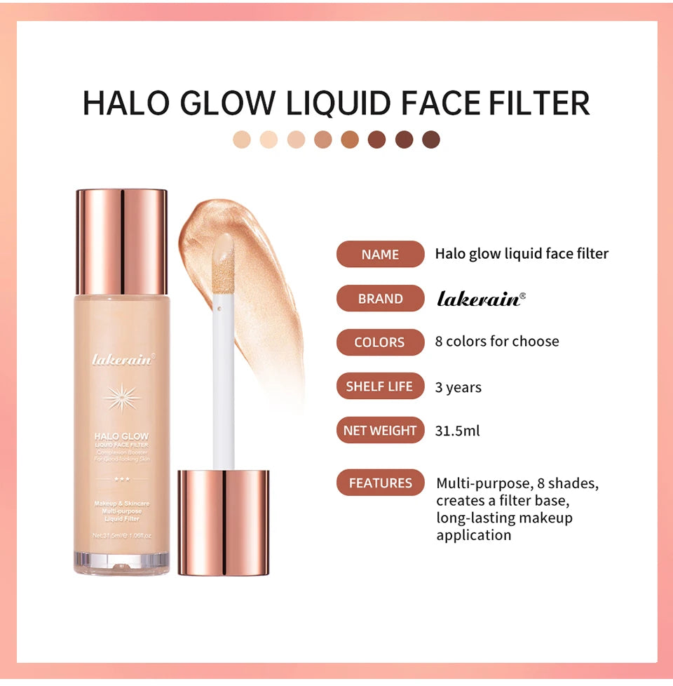 Enlumineur Liquide pour le Visage, Contouring, Illuminateur Pailleté, Illuminateur de Teint, Bronzer, Éclat pour Corps et Visage